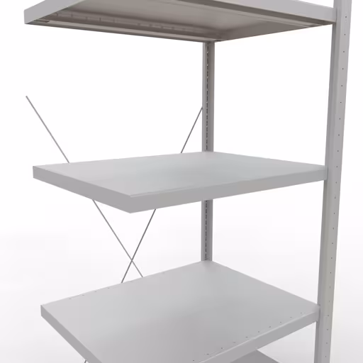 Image du produit n° 12 de l'article Rayonnage complémentaire, rayonnage à étagères, système enfichable MULTIplus250, 2000 x 750 x 600 mm, 5 tablettes, traverse, RAL 7035 gris clair Figure n° 12 de l'article étagères complémentaires, étagères, système enfichable MULTIplus250, 2000 x 750 x 600 mm, 5 étagères, gris clair RAL 7035 du groupe de produits système enfichable de Schulte Lagertechnik