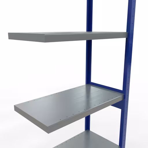 Figura n. 15 dell'articolo scaffale aggiuntivo, scaffale, sistema a innesto MULTIplus250, 2500 x 750 x 400 mm, 6 ripiani, RAL 5010 blu genziana/zincato/zincato del gruppo di prodotti sistema a innesto della marca Schulte Lagertechnik