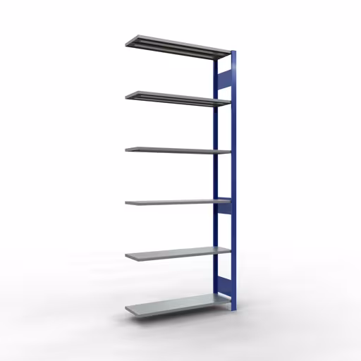 , système d'étagères enfichables MULTIplus150, 2500 x 1000 x 300 mm, 6 étagères, RAL 5010 bleu gentiane/galvanisé de Schulte Lagertechnik de la gamme de produits du système enfichable