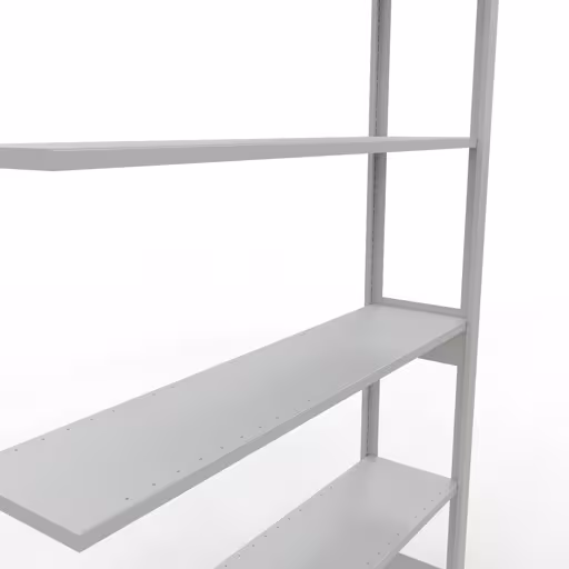 , système d'étagères enfichables MULTIplus150, 2500 x 1300 x 300 mm, 6 étagères, RAL 7035 gris clair de Schulte Lagertechnik de la catégorie des systèmes enfichables
