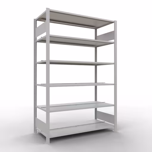 Figura n. 14 dell'articolo scaffale base, scaffale per ufficio, sistema a innesto MULTIplus150, 2000 x 1300 x 600 mm, 6 ripiani, , , grigio chiaro del gruppo di prodotti scaffali per ufficio della marca Schulte Lagertechnik