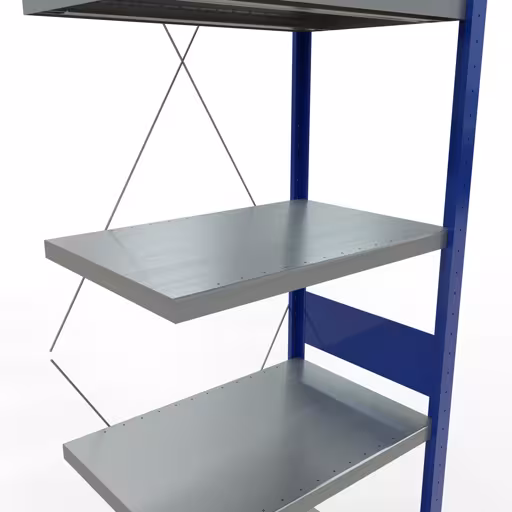 Figura n. 11 dell'articolo scaffale aggiuntivo, scaffale, sistema a innesto MULTIplus250, 3000 x 750 x 500 mm (AxLxP), 7 ripiani, traversa, RAL 5010 blu genziana/zincato/zincato del gruppo di prodotti sistema a innesto della marca Schulte Lagertechnik