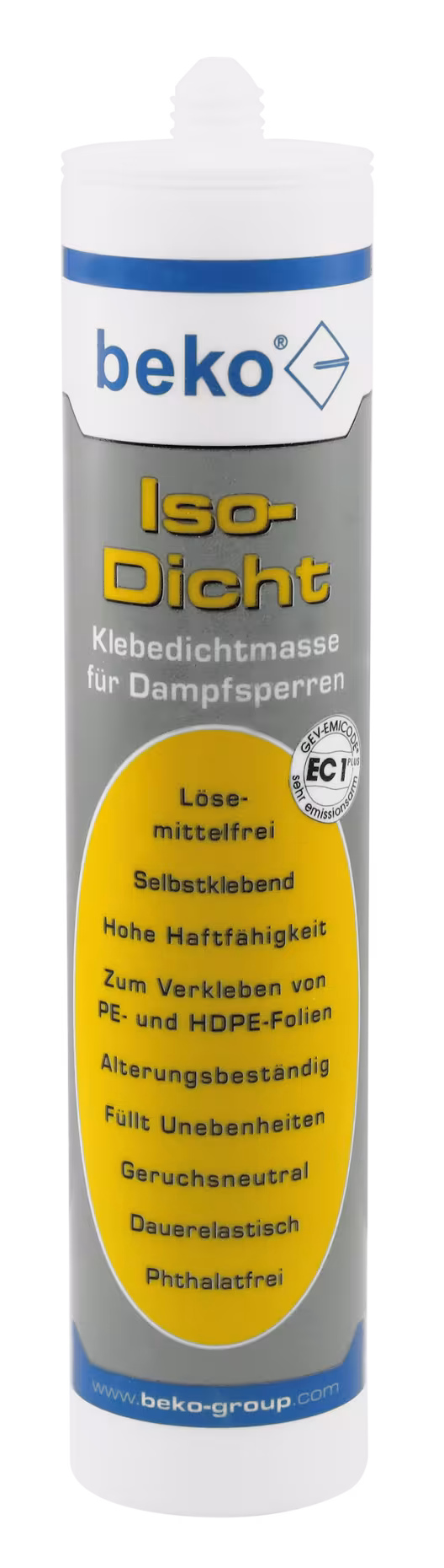 Colle et mastic bleu Iso-Dicht 315 g, pour coller des films PE et HDPE de Beko Colle et mastic bleu Iso-Dicht 315 g, pour le collage de films PE et HDPE de la catégorie des mastics avec réf. 235 310