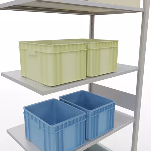 Rayonnage supplémentaire, étagère, système enfichable MULTIplus85, 3000 x 1000 x 600 mm, 7 étagères, gris clair RAL 7035 de Schulte Lagertechnik de la catégorie des systèmes enfichables