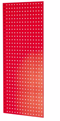 Pannello laterale in pannello forato, 90 x 1250 x 600 mm (A x P), RAL 3000 rosso fuoco, accessori, articolo n. 35683-R