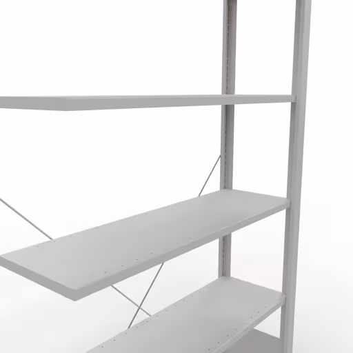 Figure n° 8 de l'article étagère complémentaire, étagère de bureau, système enfichable MULTIplus85, 2000 x 1000 x 300 mm, 6 étagères, gris clair de la gamme d'étagères de bureau de Schulte Lagertechnik