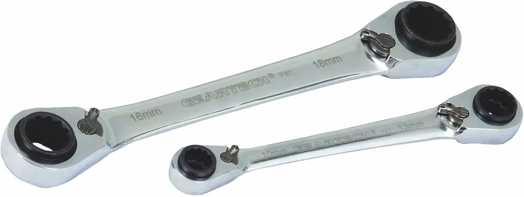Set di chiavi a doppio anello GearTech 4 in 1 2 pezzi, 8-10 + 12-13 e 16-17 + 18-19 di PROJAHN con l'articolo n. 3465