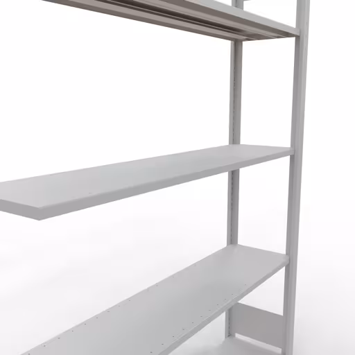 Rayonnage supplémentaire, rayonnage à étagères, système enfichable MULTIplus150, 2000 x 1300 x 300 mm, 5 étagères, barres de longueur, RAL 7035 gris clair avec le GTIN 4004514292636 , Étagère MULTIplus150 système enfichable, 2000 x 1300 x 300 mm, 5 étagères, RAL 7035 gris clair de Schulte Lagertechnik avec le numéro d'article. 32635-130-LR