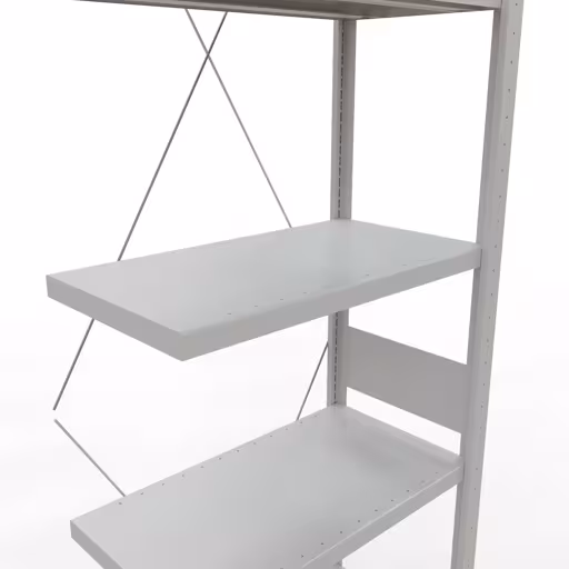 Rayonnage supplémentaire, étagère, système enfichable MULTIplus250, 3000 x 750 x 400 mm, 7 étagères, gris clair RAL 7035 de Schulte Lagertechnik de la gamme de produits du système enfichable