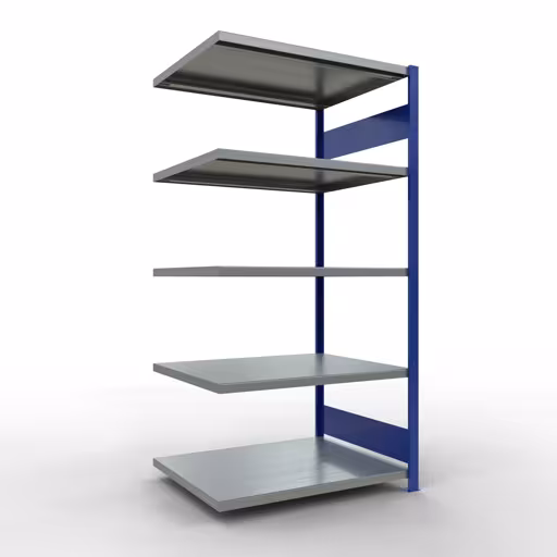 Figure n° 14 de l'article, système d'étagères enfichables MULTIplus250, 2000 x 1000 x 800 mm, 5 étagères, RAL 5010 bleu gentiane/galvanisé du groupe de produits système enfichable de Schulte Lagertechnik