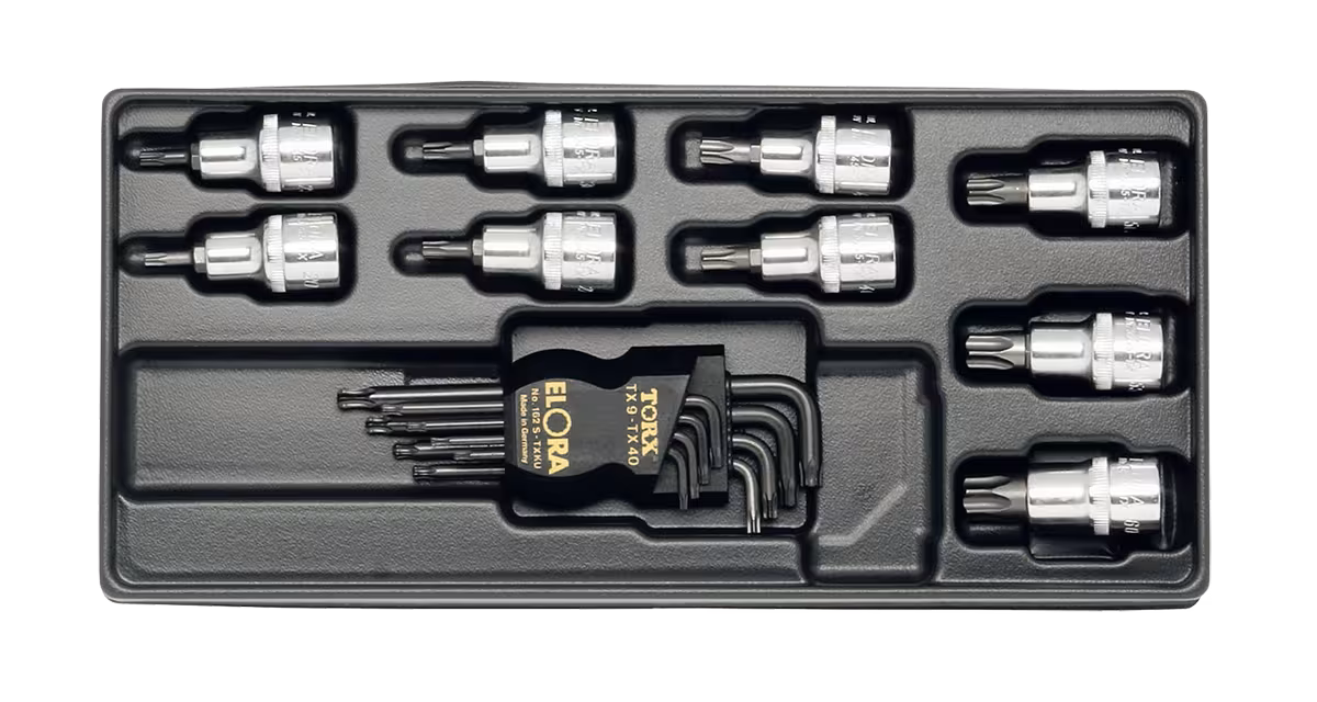 TORX®-Werkzeugsatz, 17-teilig MS-14 von ELORA TORX®-Werkzeugsatz, 17-teilig, ELORA-MS-14 aus der Kategorie Ordnungssysteme & Werkstattwagen mit der Artikelnr. 0000514001000