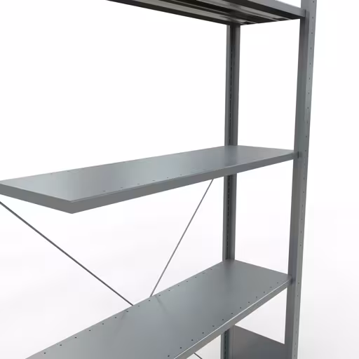 Scaffali aggiuntivi, scaffali, sistema a innesto MULTIplus150, 2000 x 1000 x 300 mm (AxLxP), 5 ripiani, traversa, zincato - Expressline con l'articolo n. 12735-K Scaffali aggiuntivi, scaffali, sistema a innesto MULTIplus150, 2000 x 1000 x 300 mm (AxLxP), 5 ripiani, traversa, zincato - Expressline di Schulte Lagertechnik dalla categoria Sistemi a innesto