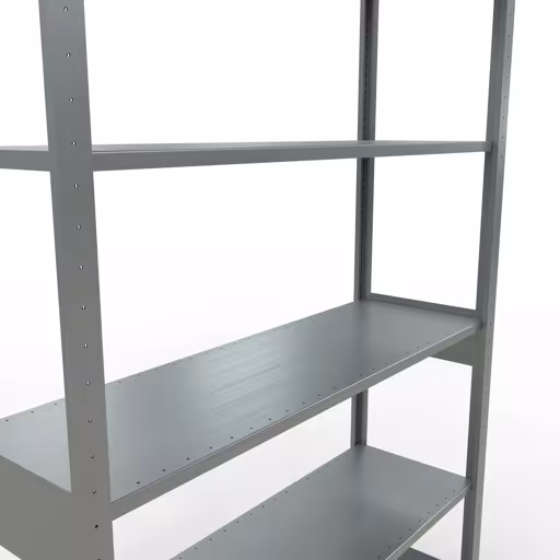 Représentation supplémentaire de l'article étagère de base, étagère à étagères, système enfichable MULTIplus150, 2500 x 1300 x 400 mm, 6 étagères, galvanisé à partir de l'étagère de base