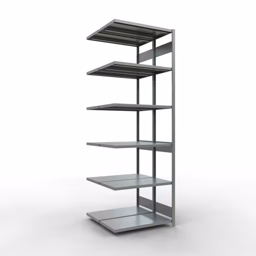 Scaffale aggiuntivo, scaffale doppio, sistema di scaffali MULTIplus250, 3000 x 1000 x (2x500) mm (AxLxP), ripiani 2x7, barre longitudinali, zincato di Schulte Lagertechnik con l'articolo n. 17957
