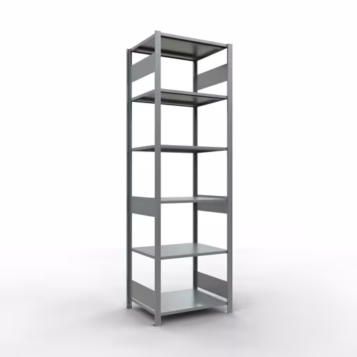 Étagère de base, étagère à étagères, système enfichable MULTIplus150, 2500 x 750 x 600 mm, 6 étagères, galvanisées de Schulte Lagertechnik avec le numéro d'article. 12761-75-LR