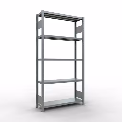 Scaffale base, scaffale, sistema a innesto MULTIplus250, 2000 x 1000 x 300 mm (AxLxP), 5 ripiani, barre longitudinali, zincato della marca Schulte Lagertechnik della gamma dei sistemi a innesto