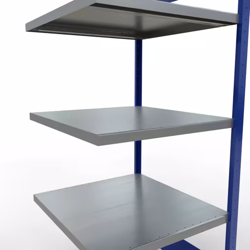 Rayonnage supplémentaire, étagère, système enfichable MULTIplus250, 2000 x 750 x 800 mm, 5 étagères, RAL 5010 bleu gentiane/galvanisé/galvanisé de Schulte Lagertechnik de la catégorie système enfichable