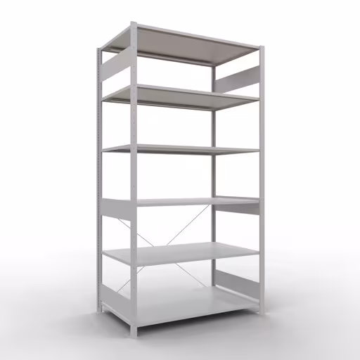 Ripiano base con sistema a innesto 2500x1300x800 mm, tipo 150 kg, grigio chiaro, ripiano base, articolo n. 32681-130