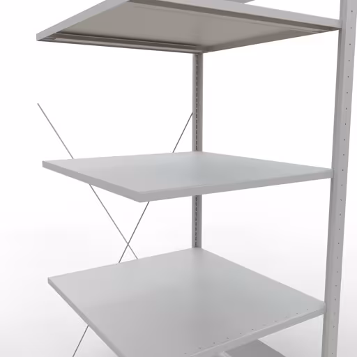 Rayonnage supplémentaire, étagère, système enfichable MULTIplus150, 2000 x 750 x 800 mm (HxLxP), 5 étagères, traverse, RAL 7035 gris clair de la catégorie des étagères supplémentaires avec le GTIN 4004514238030 Étagère supplémentaire, étagère, système enfichable MULTIplus150, 2000 x 750 x 800 mm, 5 étagères, gris clair RAL 7035 de la marque Schulte Lagertechnik de la gamme de produits du système enfichable