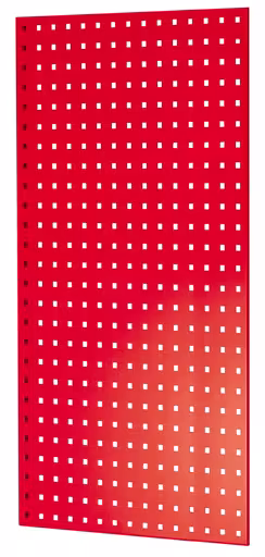 Panneau latéral perforé, 90 x 1000 x 600 mm (H x P), rouge feu RAL 3000 de Schulte Lagertechnik Panneau latéral perforé, 90 x 1000 x 600 mm (H x P), rouge feu RAL 3000, accessoires, réf. 35668-R