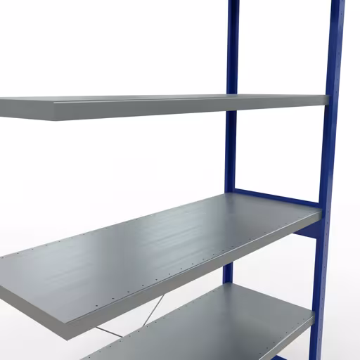 Figure n° 7 de l'article Système d'étagères enfichables MULTIplus250, 2500 x 1300 x 500 mm, 6 étagères, traverse, RAL 5010 bleu gentiane/galvanisé du groupe de produits Systèmes enfichables de Schulte Lagertechnik.
