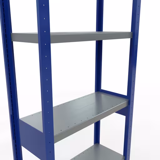 Figure n° 13 de l'article étagère de base, étagère système enfichable MULTIplus250, 2500 x 750 x 300 mm, 6 étagères, RAL 5010 bleu gentiane/galvanisé/galvanisé du groupe de produits système enfichable de Schulte Lagertechnik