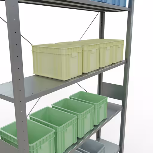Immagine aggiuntiva dell'articolo sistema a innesto ripiano base 3000x1300x300 mm, tipo 150 kg, zincato dal ripiano base