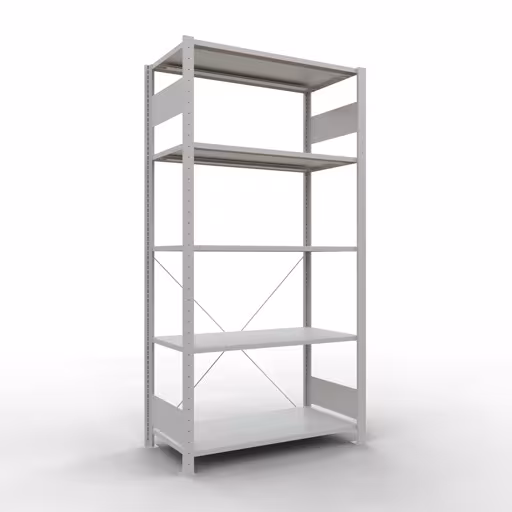 Figure n° 14 de l'article étagère de base, système d'étagères enfichables MULTIplus85, 2000 x 1000 x 500 mm, 5 étagères, traverse, gris clair RAL 7035 du groupe de produits système enfichable de la marque Schulte Lagertechnik