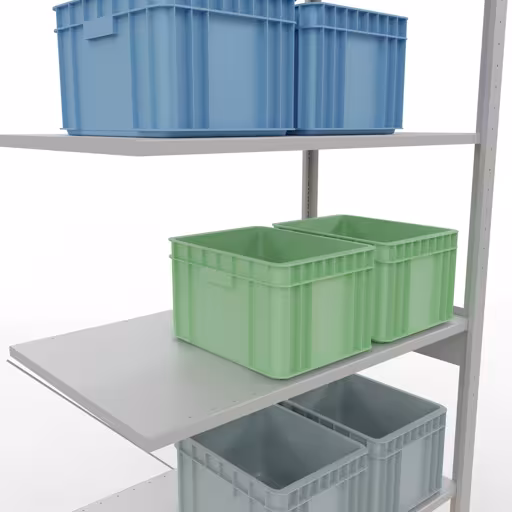 Produktbild Nr 16 des Artikels Anbauregal, Fachbodenregal Stecksystem MULTIplus85, 2500 x 1000 x 600 mm (HxBxT), 6 Fachböden, Kreuzstrebe, RAL 7035 lichtgrau Abbildung Nr 16 des Artikels Anbauregal, Fachbodenregal Stecksystem MULTIplus85, 2500 x 1000 x 600 mm (HxBxT), 6 Fachböden, Kreuzstrebe, RAL 7035 lichtgrau aus der Produktgruppe Stecksystem von der Marke Schulte Lagertechnik