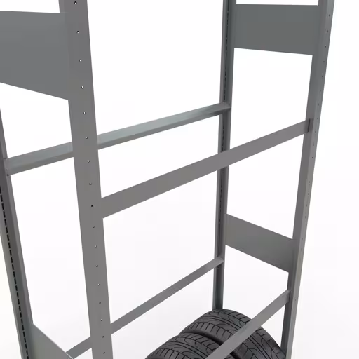 Étagère de base, étagère pour roues/pneus, 4500 x 1000 x 400 mm, galvanisée, 6 niveaux de rangement de Schulte Lagertechnik de la catégorie étagères