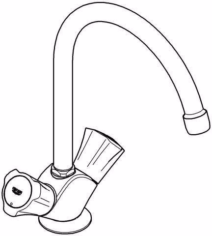 Technische Zeichnung 3974718 GROHE Mitigeur d'évier à 2 poignées Costa 31831 DN 15 chromé