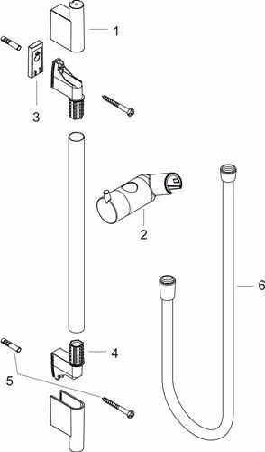 Technische Zeichnung 3974388 Hansgrohe asta doccia Unica S Puro 900 mm cromo