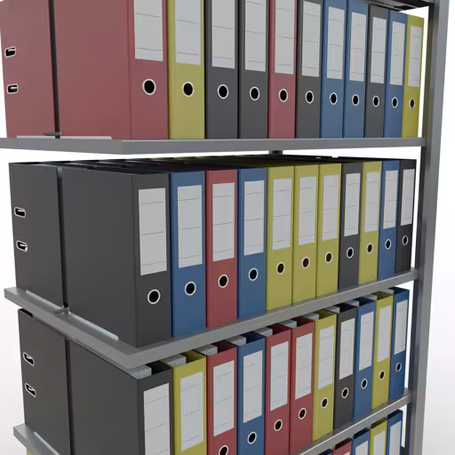 Figure n° 11 de l'article étagère complémentaire, étagère de bureau, système enfichable MULTIplus150, 2000 x 1000 x 600 mm, 6 étagères, galvanisées, avec butée centrale de la gamme d'étagères de bureau de Schulte Lagertechnik