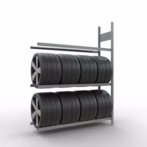Scaffale aggiuntivo, portaruote/pneumatici, 2000 x 1500 x 400 mm (AxLxP), zincato, 3 livelli di stoccaggio con carico del ripiano di 150 kg per livello della marca Schulte Lagertechnik dal programma di scaffalature a scaffali