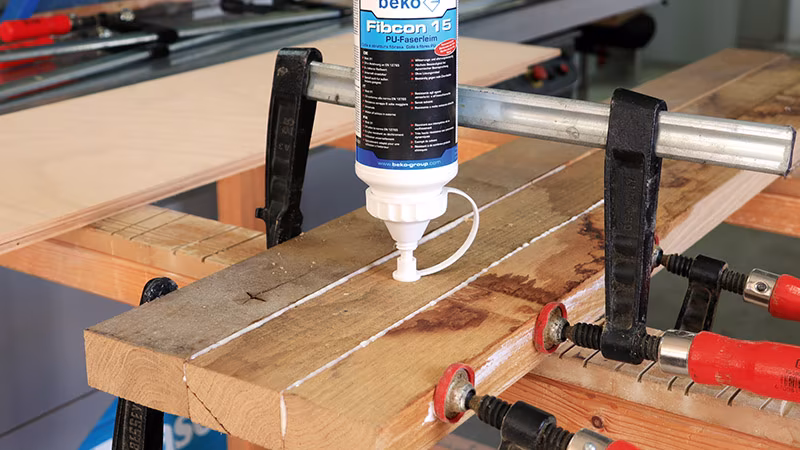 Fibcon 5 colle de fibres PU 500 g Holz, Sperrholz, Hartholz