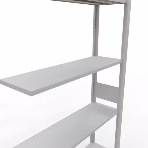Rayonnage supplémentaire, rayonnage, système enfichable MULTIplus150, 3000 x 1000 x 300 mm (HxLxP), 7 tablettes, barres de longueur, RAL 7035 gris clair avec le numéro d'article 130001. 32637-LR Rayonnage supplémentaire, étagère, système enfichable MULTIplus150, 3000 x 1000 x 300 mm, 7 étagères, gris clair RAL 7035 de Schulte Lagertechnik de la catégorie des systèmes enfichables
