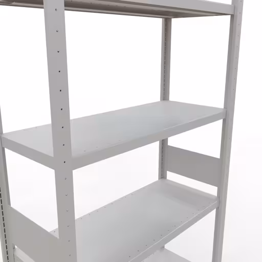 Étagère de base, étagère, système enfichable MULTIplus330, 3000 x 1000 x 400 mm, 7 étagères, barres de longueur, RAL 7035 gris clair de la catégorie d'étagères de base avec le GTIN 4004514296542 Étagère de base, étagère, système enfichable MULTIplus330, 3000 x 1000 x 400 mm, 7 étagères, RAL 7035 gris clair de Schulte Lagertechnik de la gamme de produits du système enfichable
