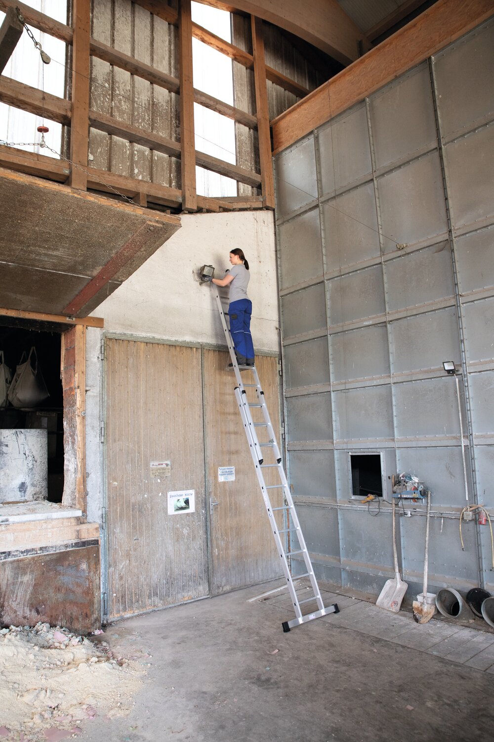 Milieubild 3816045 Echelle coulissante à barreaux Munk en 2 parties avec traverse standard 2x12 barreaux