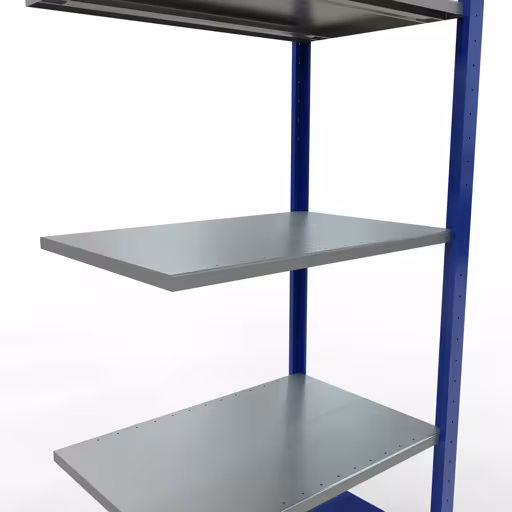 Immagine del prodotto n. 15 dell'articolo scaffale aggiuntivo, scaffale, sistema a innesto MULTIplus150, 2000 x 750 x 500 mm, 5 ripiani, RAL 5010 blu genziana/zincato/zincato della gamma di prodotti per sistemi a innesto della marca Schulte Lagertechnik