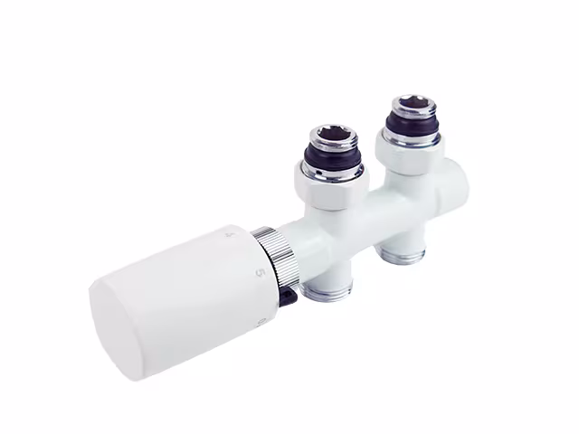 Raccord pour radiateur de salle de bain 50 mm version droite RAL9016, de la marque PURMO Raccord PURMO pour radiateurs de salle de bains 50 mm de la catégorie accessoires pour radiateurs de salle de bains avec réf. AZ1XTPS9037004N