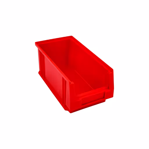 Une autre vue de l'article boîte de rangement visible, PxLxH 290x150x125 mm, rouge, polypropylène de la catégorie étagères