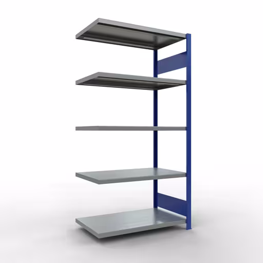 Figura n. 13 dell'articolo scaffale aggiuntivo, scaffale, sistema a innesto MULTIplus250, 2000 x 1000 x 600 mm (AxLxP), 5 ripiani, barre longitudinali, RAL 5010 blu genziana/zincato del gruppo di prodotti sistema a innesto della marca Schulte Lagertechnik