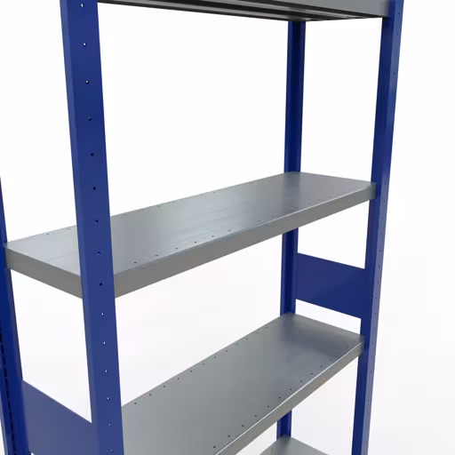 Immagine del prodotto n. 14 dell'articolo scaffale base, scaffale, sistema a innesto MULTIplus330, 3000 x 1000 x 300 mm (AxLxP), 7 ripiani, barra longitudinale, RAL 5010 blu genziana/zincato Figura n. 14 dell'articolo scaffale base, scaffale, sistema a innesto MULTIplus330, 3000 x 1000 x 300 mm (AxLxP), 7 ripiani, barre longitudinali, RAL 5010 blu genziana/zincato del gruppo di prodotti sistema a innesto della marca Schulte Lagertechnik