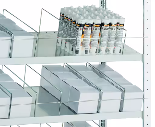 Protezione antiribaltamento 750 mm, zincata lucida di Schulte Lagertechnik Protezione antiribaltamento 750 mm, zincata lucida, accessori, articolo n. 13772-75