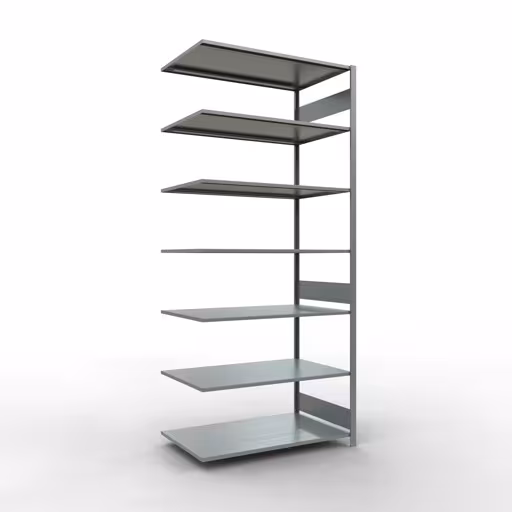 , système d'étagères enfichables MULTIplus150, 3000 x 1300 x 800 mm, 7 étagères, galvanisé de Schulte Lagertechnik de la catégorie des systèmes enfichables