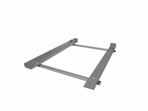 Un'altra vista dell'articolo Set di supporti per contenitori per scaffalature portapallet, profondità trave 50 mm, 800 x 1100 mm (L x P), zincato della categoria Scaffali portapallet