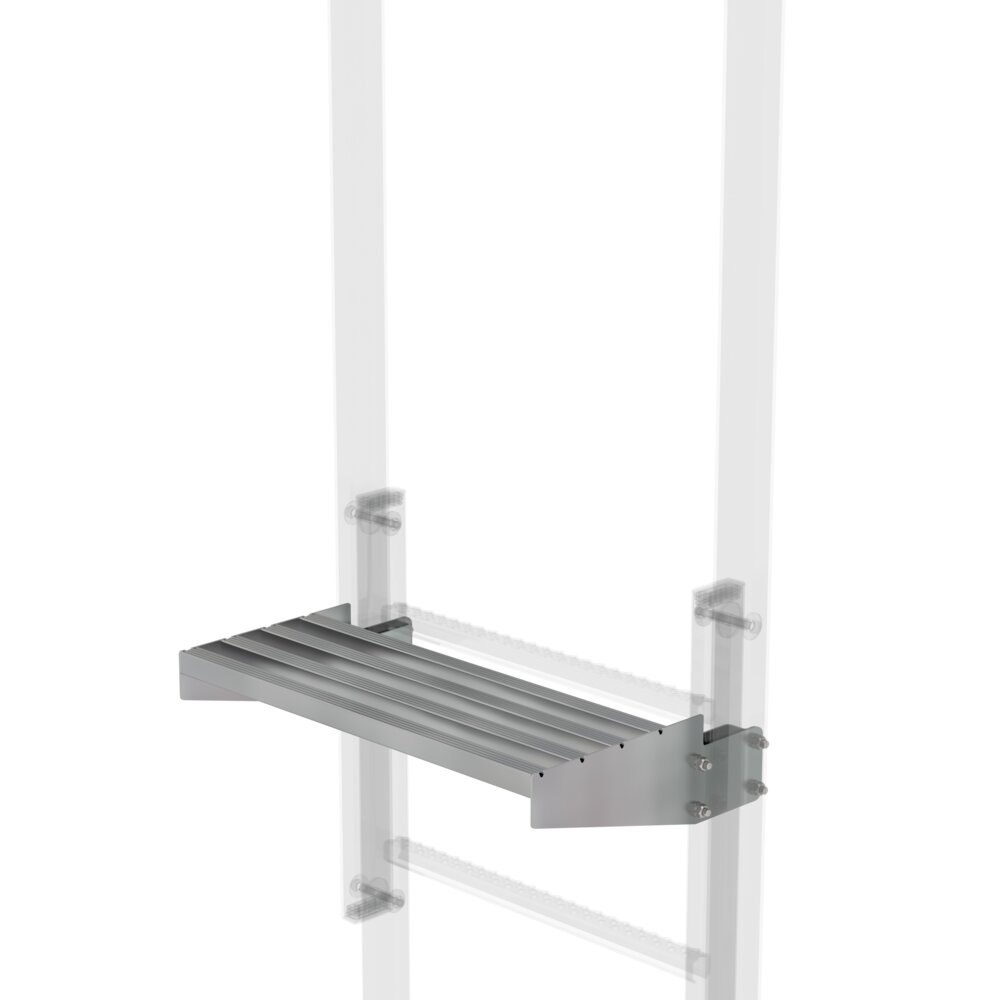 Gradino di uscita Munk, acciaio zincato, larghezza fessura 250 mm, di Günzburger Steigtechnik Gradino di uscita in acciaio zincato Munk della categoria accessori e ricambi per attrezzature di accesso, numero articolo 063969