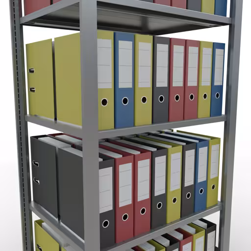 Figure n° 9 de l'article Étagère de base, étagère de bureau système enfichable MULTIplus150, 1800 x 750 x 600 mm, 5 étagères, galvanisée, de la gamme d'étagères de bureau de Schulte Lagertechnik