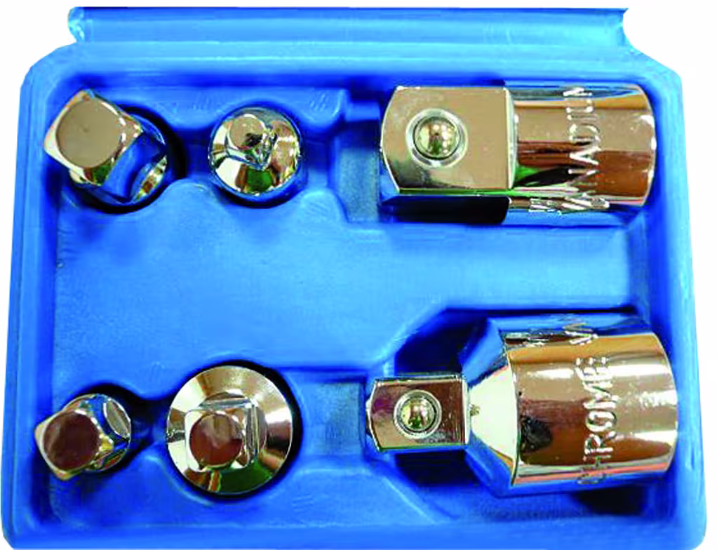 Jeu d'adaptateurs, 6 pièces 1/4" à 3/8" - 3/8" à 1/4" 3/8" à 1/2" - 1/2" à 3/8" 1/2" à 3/ 4" - 3/4" à 1/2" de PROJAHN Jeu d'adaptateurs, 6 pièces 1/4" à 3/8" - 3/8" à 1/4" 3/8" à 1/2" - 1/2" à 3/8" 1/2" à 3/ 4" - 3/4" à 1/2", jeux de clés à douille et pièces détachées, réf. 4259