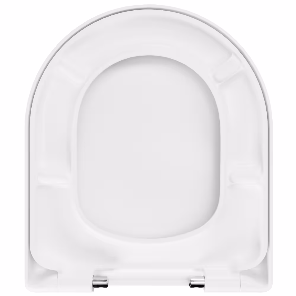 Figura n. 9 dell'articolo Sedile WC compatto D700 bianco forma a D con meccanismo Soft-Close, tra gli altri ME di Starck, Laufen Pro del gruppo di prodotti di ceramica da bagno della marca LUVETT